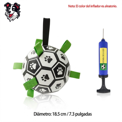 Pelota de Fútbol Interactiva para Perros | Juguete de Entrenamiento con Bomba Incluida
