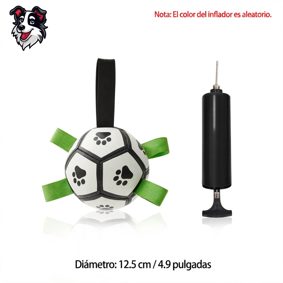 Pelota de Fútbol Interactiva para Perros | Juguete de Entrenamiento con Bomba Incluida