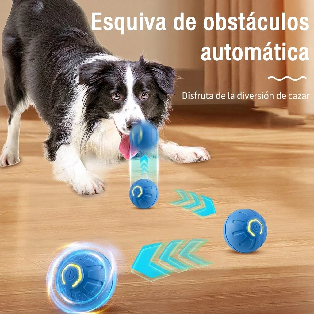 Pelota Interactiva Inteligente Auto-Rodante para Perros