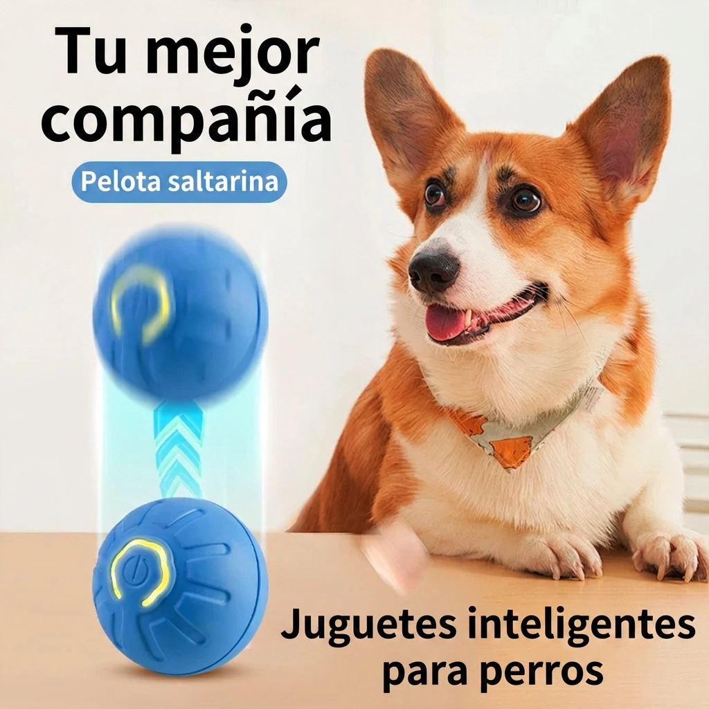Pelota Interactiva Inteligente Auto-Rodante para Perros